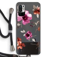 Geschilderde bloemen: Xiaomi Redmi Note 10 5G Transparant Hoesje met koord