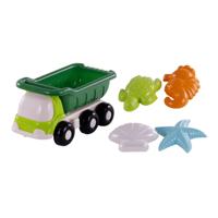 Cavallino strand kiepwagen met 4 zandvormen groen