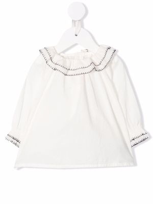 Bonpoint blouse à détails de coutures - Blanc