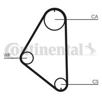 Waterpomp + distributieriem set CONTINENTAL CTAM, u.a. für Opel