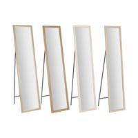 Lange spiegel Home ESPRIT Wit Bruin Beige Grijs 35,5 x 40 x 155 cm (4 Stuks)