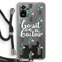 Cactus quote: Xiaomi Redmi Note 10S Transparant Hoesje met koord