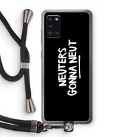 Neuters (zwart): Samsung Galaxy A31 Transparant Hoesje met koord