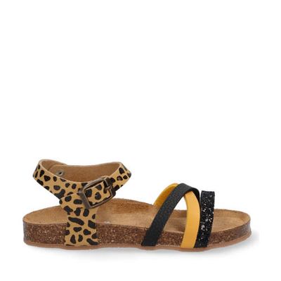 Braqeez Saar Spain leren sandalen bruin/multi Braqeez Saar Spain leren sandalen bruin/multi