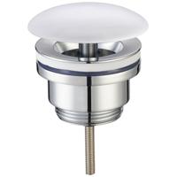 Wiesbaden Caral Open Afvoerplug Keramiek 5/4" Glans Wit