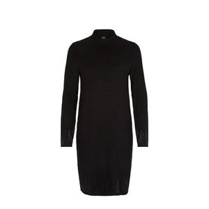 s.Oliver BLACK LABEL fijngebreide jurk met strass steentjes zwart