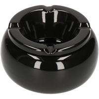 Stormasbak - zwart - 11 cm - rond - terrasasbak - buiten asbak