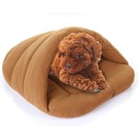 Slipper vorm Polar Fleece Warm dikker honden katten huis grootte: L 58×68×32cm(Coffee)