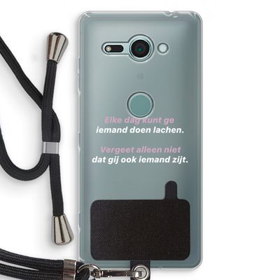 gij zijt ook iemand: Sony Xperia XZ2 Compact Transparant Hoesje met koord