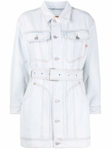 Diesel veste De-Flaminia ceinturée en jean - Bleu