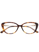 Jimmy Choo Eyewear lunettes de vue à monture papillon - Marron - thumbnail