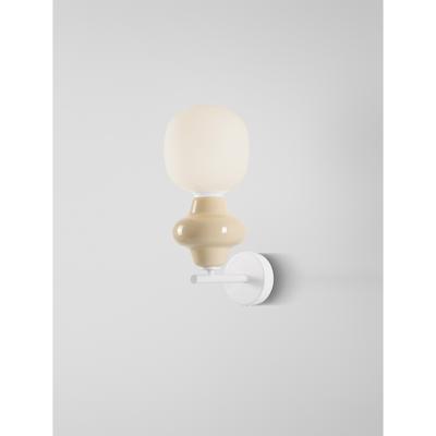 Lyora WandlampClio geel keramiek met wit glas - 9009125