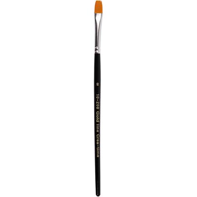 Creativ Company Gold line penselen, afm 8, l: 18,5 cm, b: 8 mm, plat, 12 stuk/ 1 doos