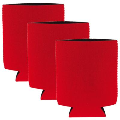 Blikjes koeler - 8x - koelhoud hoesje - bierblik hoesje - rood - Frisdrank/bier blikjes koel houden