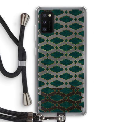 Moroccan tiles: Samsung Galaxy A41 Transparant Hoesje met koord