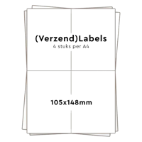 Huismerk 4 stickers per A4 (105x148mm)