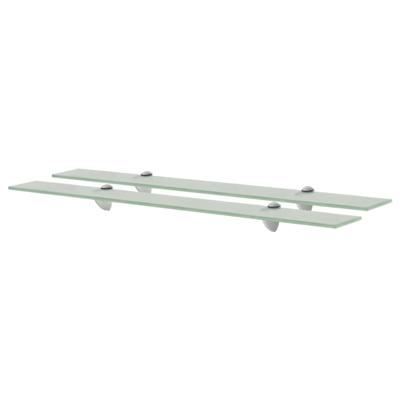 Schappen zwevend 2 st 80x20 cm 8 mm glas