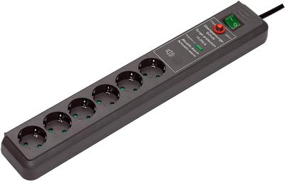 Brennenstuhl Secure-Tec Surge Protection 15.000 A Zwart 6 AC-uitgang(en) 3 m