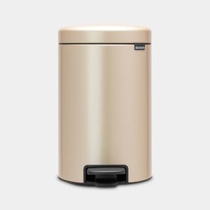 Brabantia newIcon pedaalemmer 12 liter met kunststof binnenemmer - Champagne