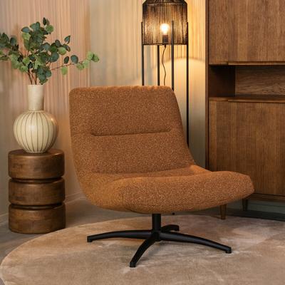LABEL51 Draaifauteuil 'Calix' Bouclé, kleur Coral