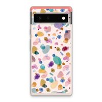 Terrazzo Memphis Pink: Google Pixel 6 Transparant Hoesje