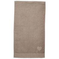 Riviera Maison Strandlaken Heart Taupe - 100x180 cm - thumbnail