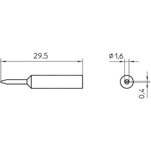 Weller XNT 6 Soldeerpunt Beitelvorm Grootte soldeerpunt 1.6 mm Inhoud: 1 stuk(s)