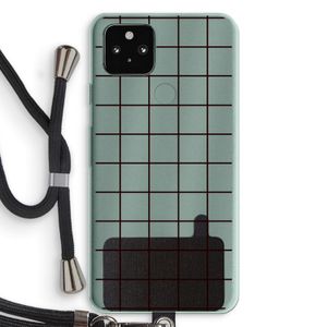 Rooster: Pixel 5a 5G Transparant Hoesje met koord