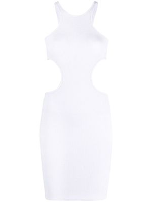 Reina Olga robe Ele à design nervuré - Blanc