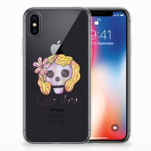 Silicone Back Case Apple iPhone X | Xs Boho Skull