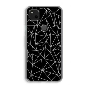 Geometrische lijnen wit: Google Pixel 4a Transparant Hoesje