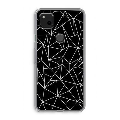 Geometrische lijnen wit: Google Pixel 4a Transparant Hoesje