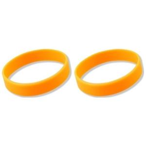 Siliconen armbandjes - 25x stuks - stretch - oranje - polsbandjes - volwassenen