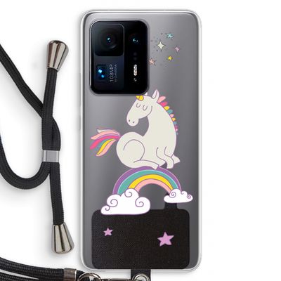 Regenboog eenhoorn: Xiaomi Mi Mix 4 Transparant Hoesje met koord