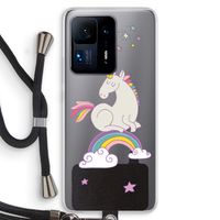 Regenboog eenhoorn: Xiaomi Mi Mix 4 Transparant Hoesje met koord