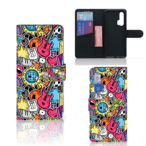 Honor 20 Pro Wallet Case met Pasjes Punk Rock