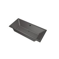 Xenz Kristal Ligbad - 170x75x48 - afvoer Midden - acryl - antraciet 6985-05