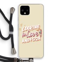 Pizza is the answer: Pixel 4 Transparant Hoesje met koord