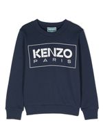 Kenzo Kids sweat en coton à logo imprimé - Bleu - thumbnail