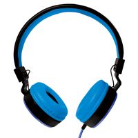 LogiLink HS0049BL hoofdtelefoon/headset Hoofdtelefoons Bedraad Hoofdband Muziek Zwart, Blauw - thumbnail