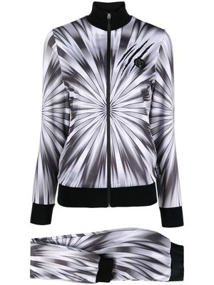 Plein Sport survêtement à imprimé tie dye - Blanc