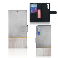 OnePlus Nord Book Style Case Wood Concrete