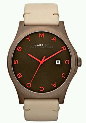 Horlogeband Marc by Marc Jacobs MBM1215 Leder Beige 20mm