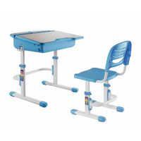 Kinderbureau met bureaustoel - ergonomisch in hoogte verstelbaar - tekentafel - schooltafel - thumbnail