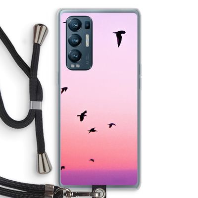 Fly away: Oppo Find X3 Neo Transparant Hoesje met koord
