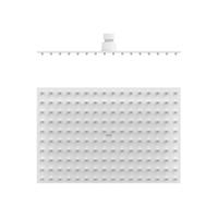 Hoofddouche Tres Barras Y Ducha | 30x20 cm | Rechthoek | Wit mat
