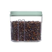 Voedselcontainer strooibus - mintgroen - 1000 ml - kunststof - 15 x 8 x 14 cm - voorraadpot