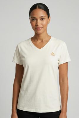 Maicazz Mirsa - T-shirt Sp26.75.015 T-shirt Korte Mouw Offwhite -gold