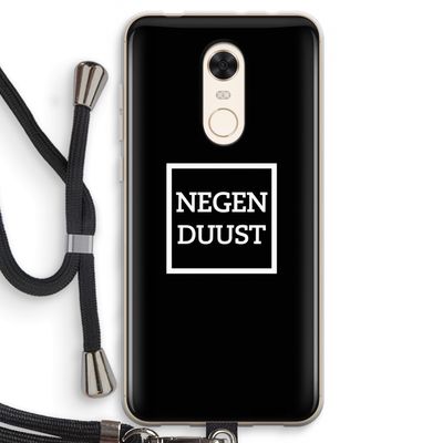 Negenduust black: Xiaomi Redmi 5 Transparant Hoesje met koord