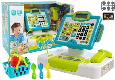 Viking Choice Speelgoed kinder kassa met winkelmandje Viking Choice Speelgoed kinder kassa met winkelmandje
